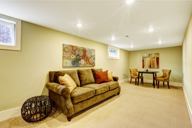 Basement room interior